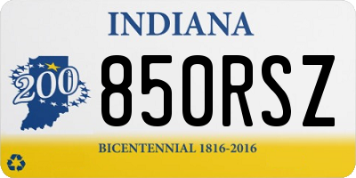 IN license plate 850RSZ