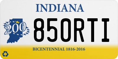 IN license plate 850RTI