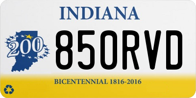 IN license plate 850RVD