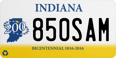 IN license plate 850SAM