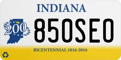 IN license plate 850SEO