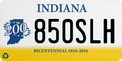 IN license plate 850SLH