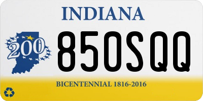 IN license plate 850SQQ