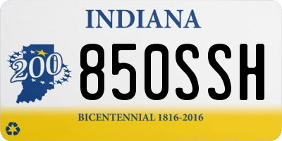 IN license plate 850SSH