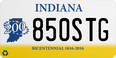 IN license plate 850STG
