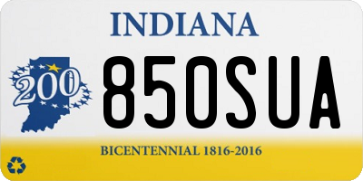 IN license plate 850SUA