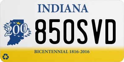 IN license plate 850SVD