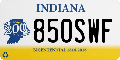 IN license plate 850SWF