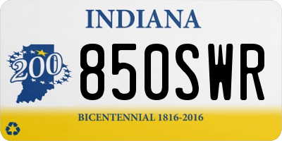 IN license plate 850SWR