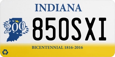 IN license plate 850SXI