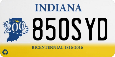 IN license plate 850SYD
