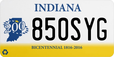IN license plate 850SYG