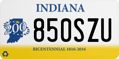 IN license plate 850SZU