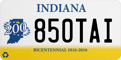 IN license plate 850TAI