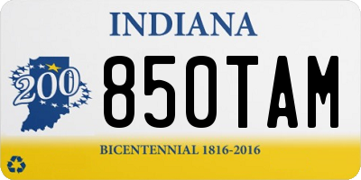 IN license plate 850TAM