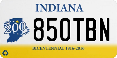 IN license plate 850TBN