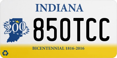 IN license plate 850TCC