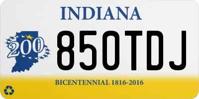 IN license plate 850TDJ