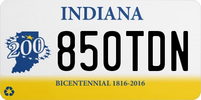 IN license plate 850TDN