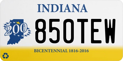 IN license plate 850TEW