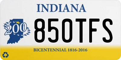IN license plate 850TFS