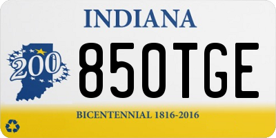 IN license plate 850TGE