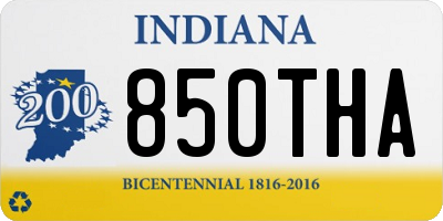 IN license plate 850THA