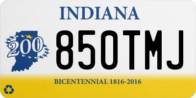 IN license plate 850TMJ
