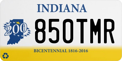 IN license plate 850TMR