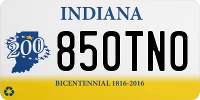 IN license plate 850TNO
