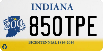 IN license plate 850TPE
