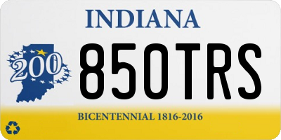 IN license plate 850TRS