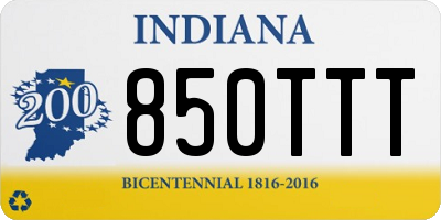IN license plate 850TTT