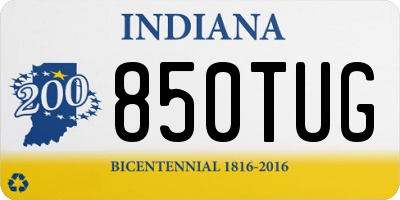 IN license plate 850TUG
