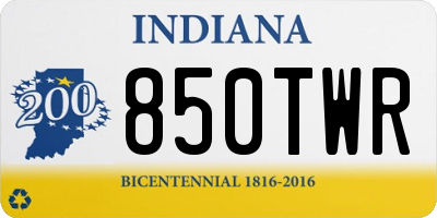 IN license plate 850TWR
