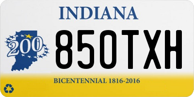 IN license plate 850TXH