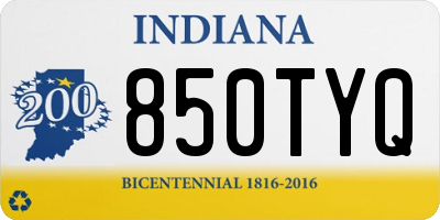 IN license plate 850TYQ