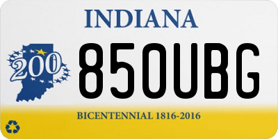 IN license plate 850UBG