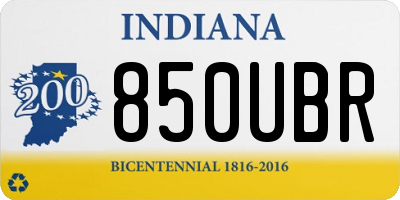 IN license plate 850UBR