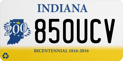 IN license plate 850UCV
