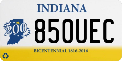 IN license plate 850UEC