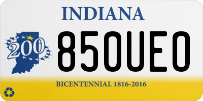 IN license plate 850UEO