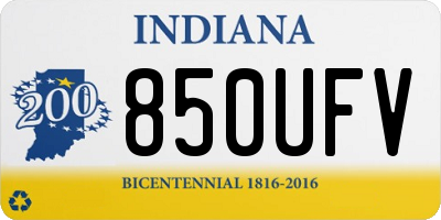 IN license plate 850UFV
