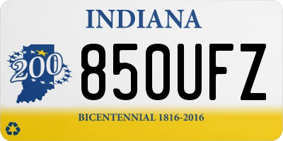 IN license plate 850UFZ