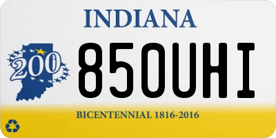 IN license plate 850UHI