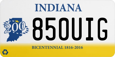 IN license plate 850UIG
