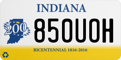 IN license plate 850UOH