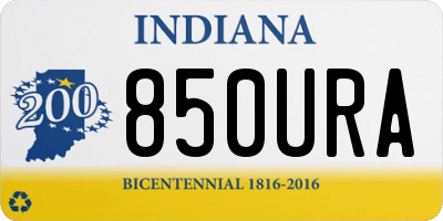 IN license plate 850URA