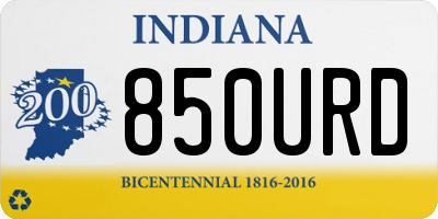 IN license plate 850URD