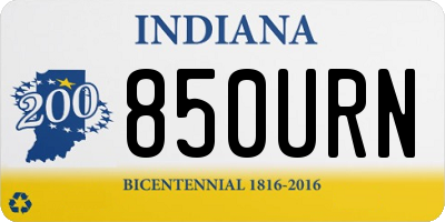 IN license plate 850URN